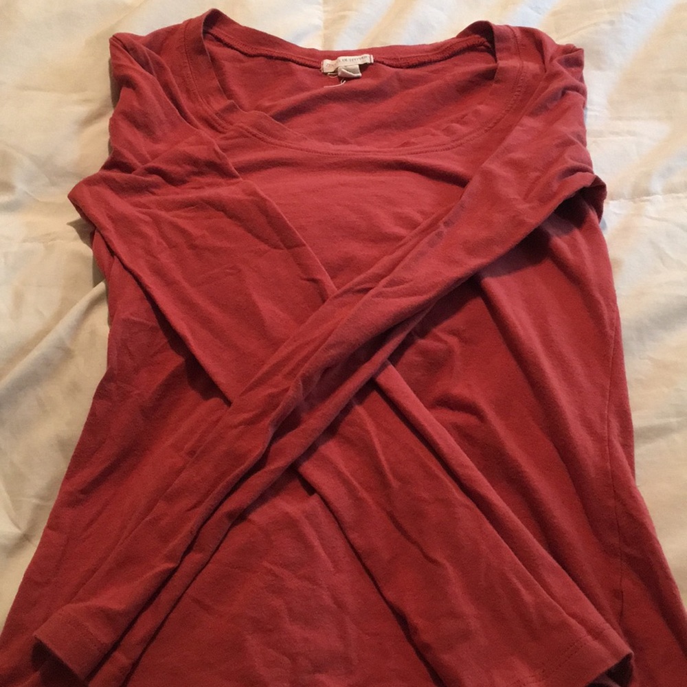 Zenana long sleeve orange top